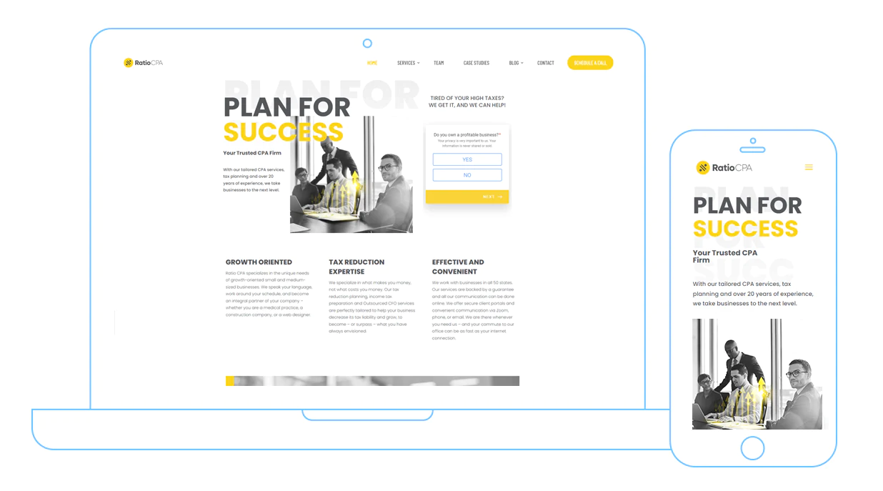 ma team website design