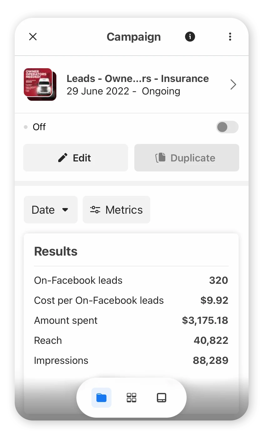 Truck Driver Leads on Facebook