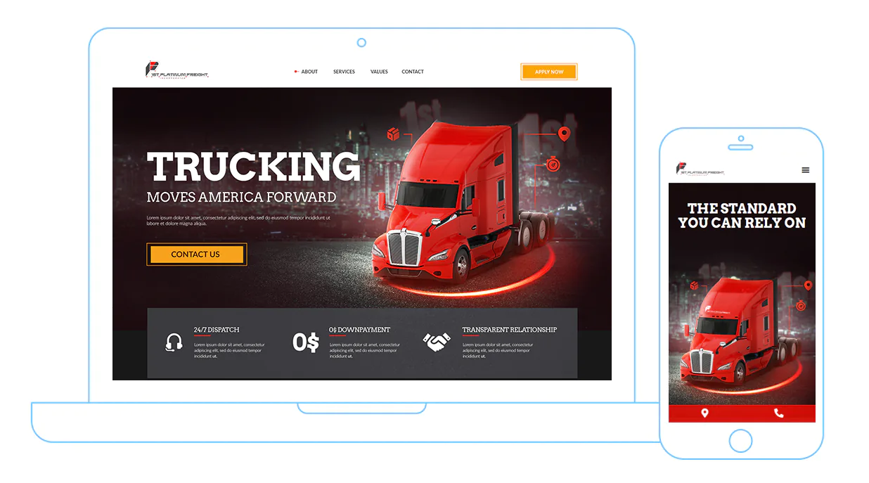 ma team website design